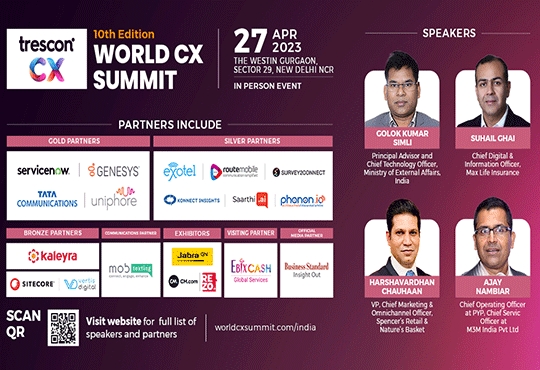 World CX Summit - India to Showcase the Impact of Customer Centricity on Business Growth.